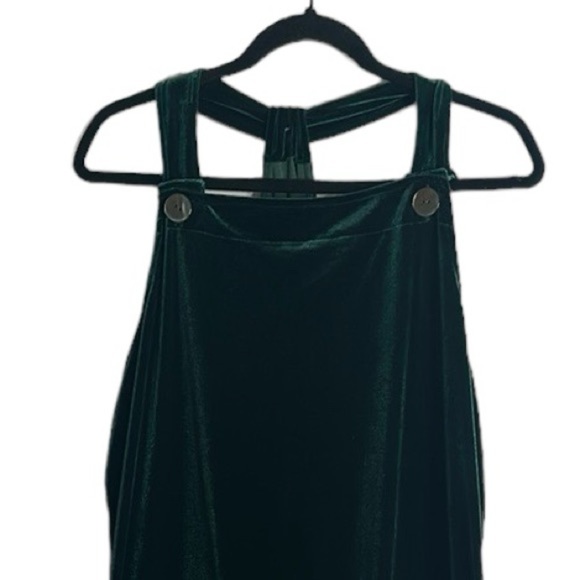 Carol Anderson green velvet midi dress size large - Picture 4 of 8